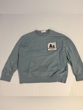 GXG Blue Oversized Graphic Sweatshirt L Streetwear Skater Y2K Minimalist